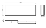 Kartell K-VIT Elite L-Shaped Shower Bath Front Panel 1800mm-White Gloss (BAT157EL)