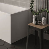 Kartell K-VIT Elite L-Shaped Shower Bath End Panel 700mm-White Gloss (BAT170EO)