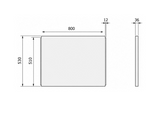 Kartell K-VIT Supastyle 800mm End Bath Panel - White Gloss (BAT215SU)
