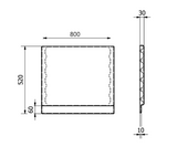 Kartell K-VIT Sonic 800mm Reinforced End Bath Panel - White Gloss (BAT247SO)