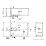 Nuie Fireclay Single Bowl Belfast Sink With Offset Waste And Weir Overflow – 460 x 380mm, 595 x 455mm, 795 x 460mm & 895 x 460mm, photo 5