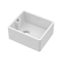 Nuie Fireclay Single Bowl Belfast Sink With Offset Waste And Weir Overflow – 460 x 380mm, 595 x 455mm, 795 x 460mm & 895 x 460mm, photo 2