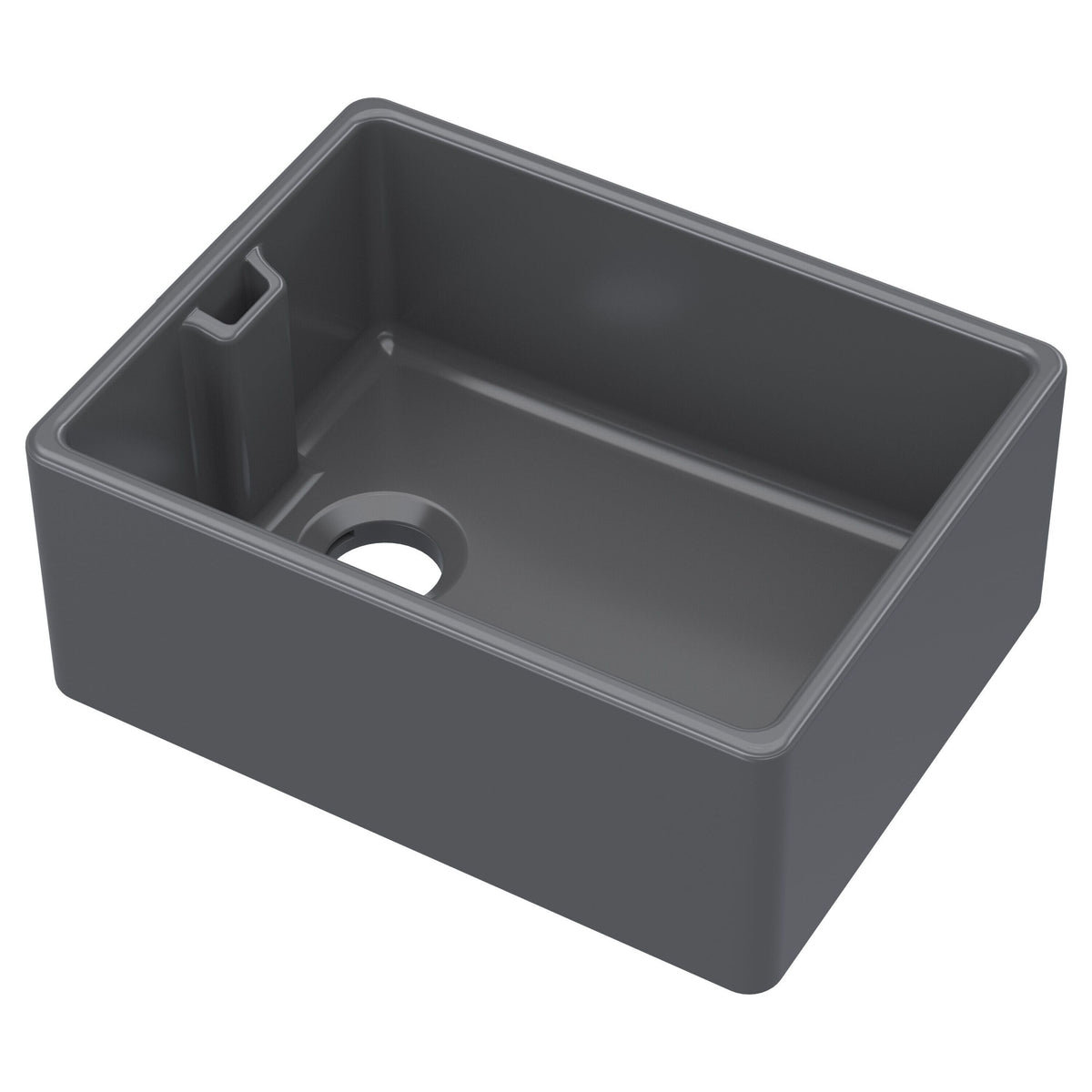 Nuie Fireclay Single Bowl Belfast Sink With Offset Waste And Weir Overflow – 460 x 380mm, 595 x 455mm, 795 x 460mm & 895 x 460mm, photo 3