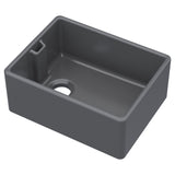 Nuie Fireclay Single Bowl Belfast Sink With Offset Waste And Weir Overflow – 460 x 380mm, 595 x 455mm, 795 x 460mm & 895 x 460mm, photo 3