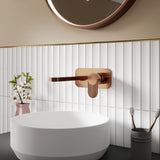 Nuie Cyprus 2 Tap Hole Basin Mixer With Plate – Brushed Bronze