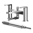 Nuie Binsey Deck Mounted Bath Shower Mixer With Kit – Chrome, photo 2