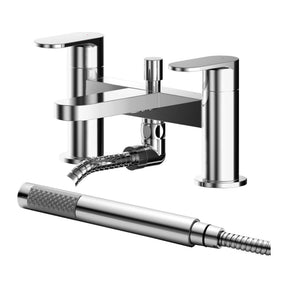 Nuie Binsey Deck Mounted Bath Shower Mixer With Kit – Chrome, photo 2