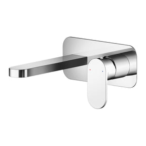 Nuie Binsey 2 Tap Hole Wall Mounted Basin Mixer With Plate – Chrome or Brushed Pewter, photo 2