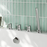Nuie Binsey 4 Tap Hole Deck Mounted Bath Shower Mixer No Spout – Chrome