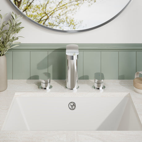 Nuie Binsey 3 Tap Hole Deck Mounted Basin Mixer With Pop Up Waste – Chrome