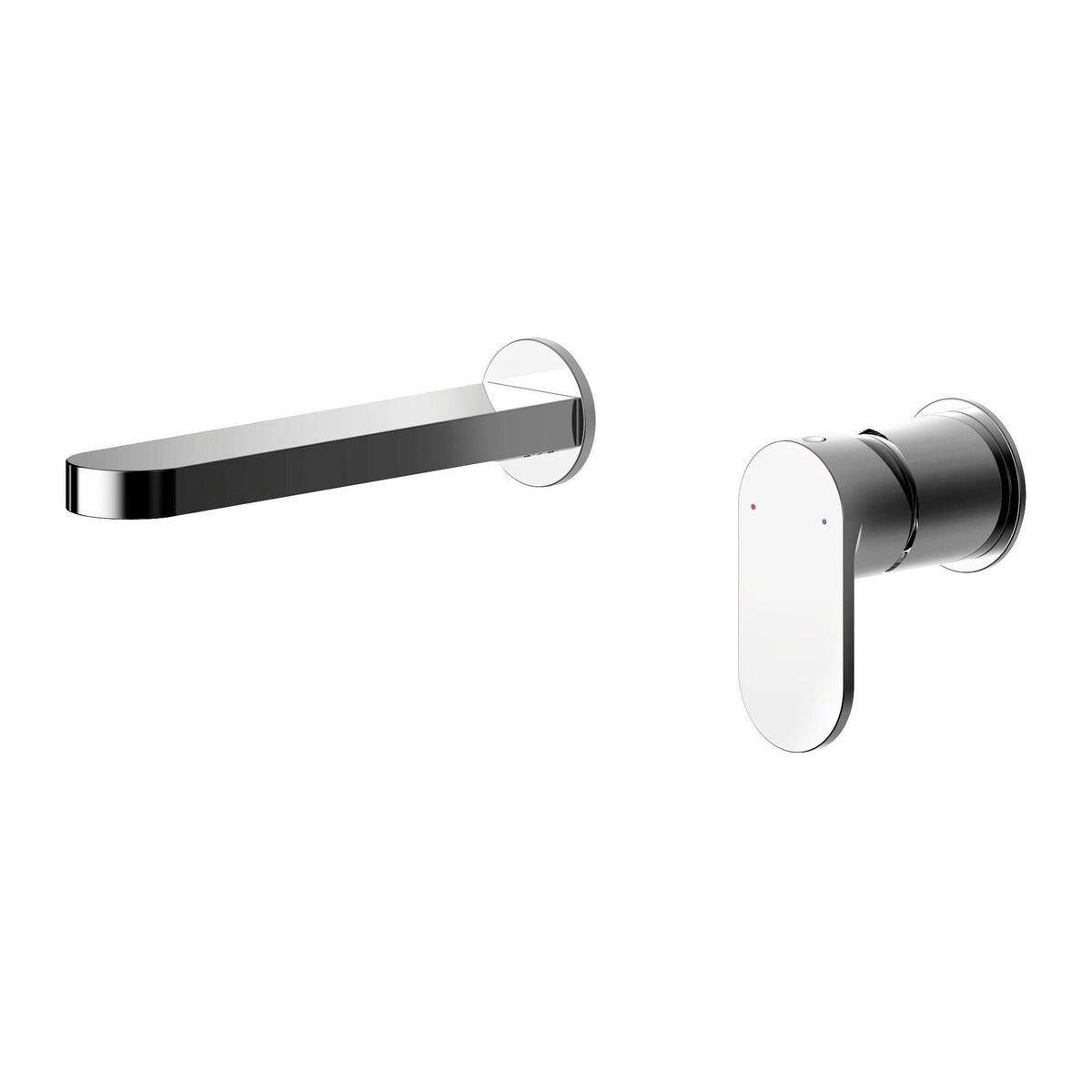 Nuie Binsey 2 Tap Hole Wall Mounted Basin Mixer – Chrome, Matt Black or Brushed Brass, photo 2