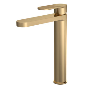 Nuie Cyprus High rise Mono Basin Mixer – Brushed Brass