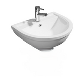 Kartell K-VIT Bijoux 550mm 1 Tap Hole  Basin- White Gloss (BJX-55BAS)
