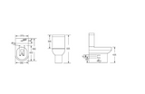 Kartell K-VIT Bijoux Close To Wall Close Coupled WC Pan - White Gloss (BJX-CTW)