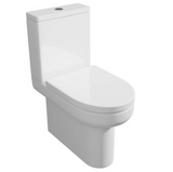 Kartell K-VIT Bijoux Close Coupled WC Pan and Seat- White Gloss (BJX-PAN-SEA101D)