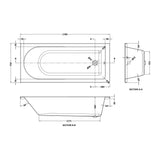 Nuie Barmby Eternalite Round Single Ended Bath With Legs – 1700 x 700mm, 1700 x 750mm & 1800 x 800mm, photo 4