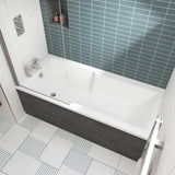Nuie 1700 x 750mm Eternalite Square Single Ended Shower Bath With Legs – White