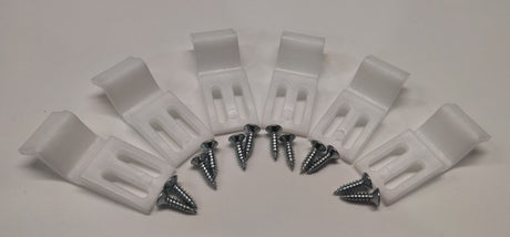 Nuie Straight Acrylic Bath Panel Clips - Pack Of 6 – White
