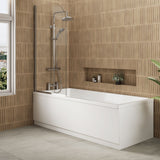 Nuie Fusion 1800mm MDF Gloss Front Bath Panel With Plinth – Gloss White, photo 4