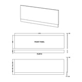 Nuie MDF Matt Straight Front Bath Panel With Plinth – 1700mm & 1800mm, photo 3