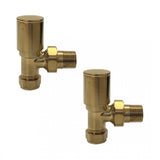 Kartell K-VIT Modern Manual Radiator Valves in brass – Angled