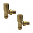 Kartell K-VIT Brass Radiator Valve Angled 15mm (Pair)