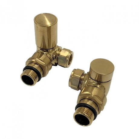 Kartell K-VIT Brass Corner Radiator Valve 15mm (Pair)