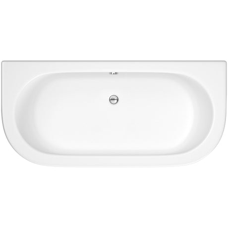 Nuie Shingle 1700 x 750mm Back To Wall Bath With Legs And Panel – White, photo 2
