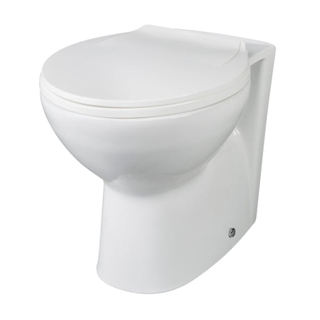 Nuie Melbourne Round Back to Wall Toilet Pan – White, photo 2