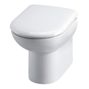 Nuie Round Back to Wall Toilet Pan – White, photo 2