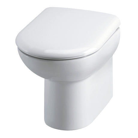 Nuie Round Back to Wall Toilet Pan – White, photo 2