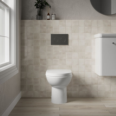 Nuie Round Back to Wall Toilet Pan – White