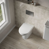 Nuie Round Back to Wall Toilet Pan – White, photo 4