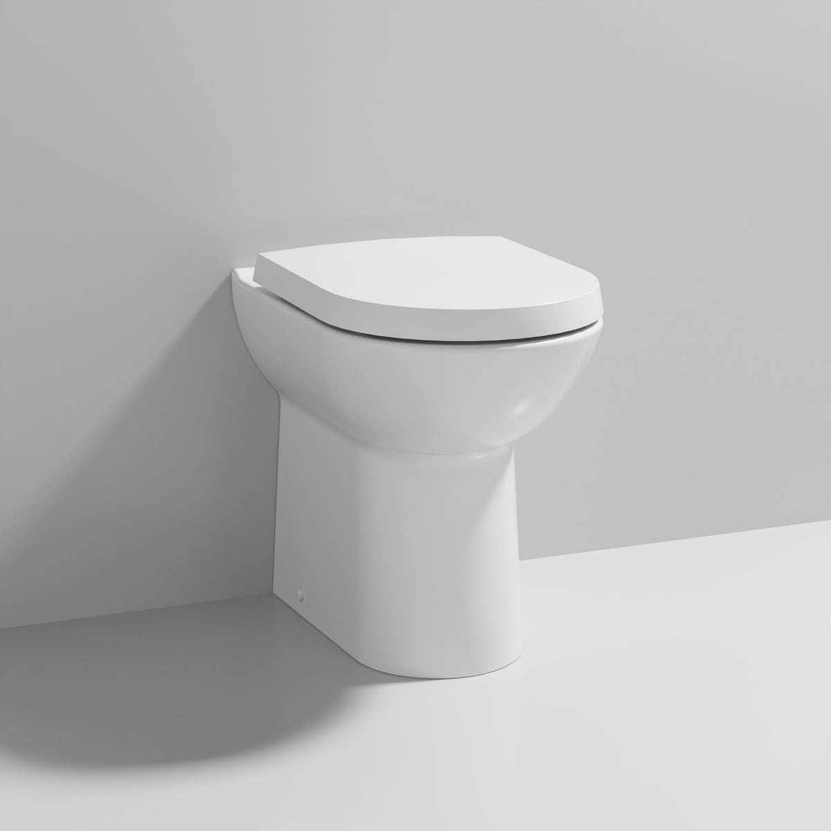 Nuie Lawton Round Back to Wall Toilet Pan – White