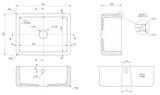 Nuie Fireclay Single Bowl Traditional Thick Walled Butler Sink – 595 x 450mm & 795 x 500mm, photo 3