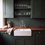 Nuie 795 x 500mm Fireclay Double Bowl Traditional Thick Walled Butler Sink – White, photo 4