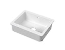 Nuie 595 x 460mm Fireclay Single Bowl Overmount Butler Sink – White, photo 2