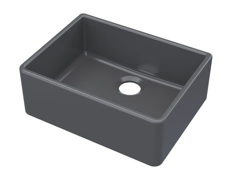 Nuie Fireclay Single Bowl Butler Sink With Offset Waste – 595 x 450mm & 795 x 500mm, photo 3