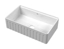 Nuie 795 x 460mm Fireclay Single Bowl Fluted Butler Sink With Ledge – White, photo 2