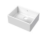 Nuie 595 x 450mm Fireclay Single Bowl Butler Sink – White, photo 2