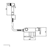 Nuie Thermostatic Bar Shower Valve and Douche Spray Kit – Chrome, photo 2