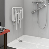AKW Bama Slatted Shower Seat – Fold Up, Hanging or Stool, Grey or White, photo 5