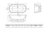 Kartell K-VIT Coast 1500 x 750mm Freestanding Bath - White Gloss (FSB1500CO)