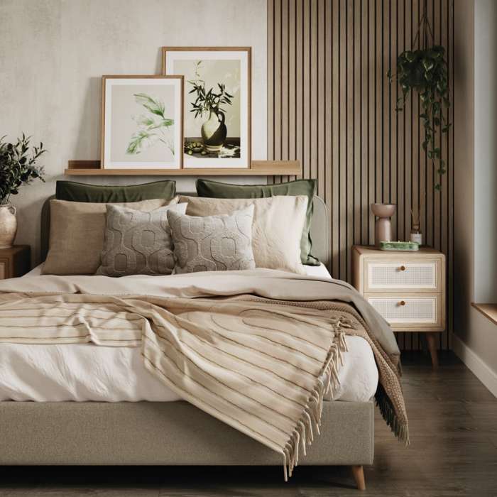 Naturepanel Beige Grey Lorenzo Oak Wood Slat Bathroom Wall Panel, photo 3