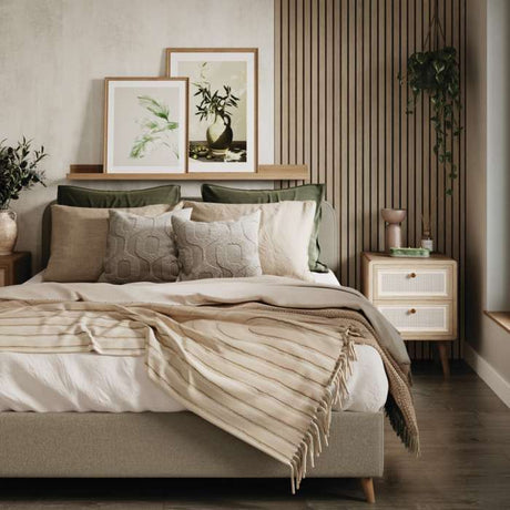 Naturepanel Beige Grey Lorenzo Oak Wood Slat Bathroom Wall Panel, photo 3