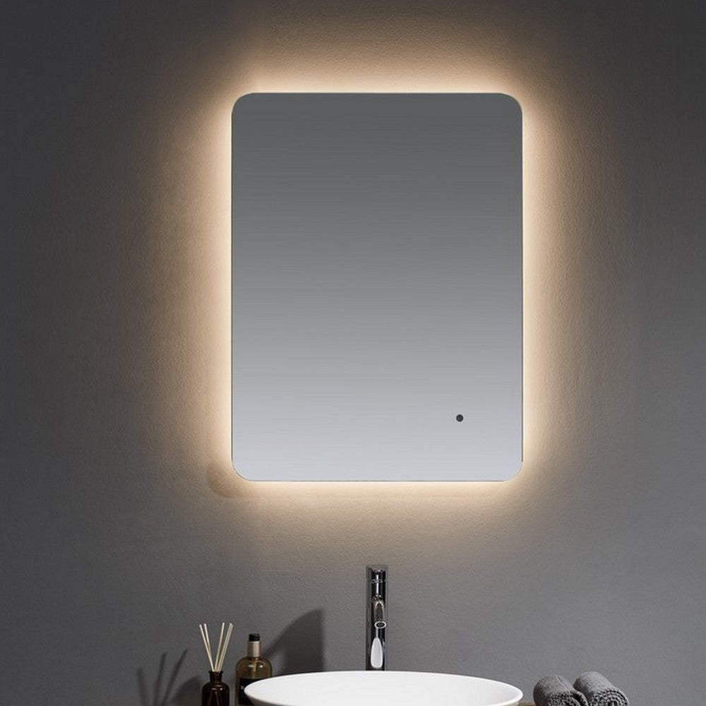 Kartell K-VIT Calcot 600x800mm Rounded Edges Back Lit Frameless Mirror-Chrome (CA6080)