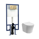 Nuie 5in1 Round Wall Hung Pan & Concealed Cistern With Cistern – White/Chrome, White or White Brushed Brass, photo 3