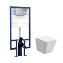 Nuie 5in1 Round Wall Hung Pan & Concealed Cistern With Cistern – White/Chrome, White or White Brushed Brass