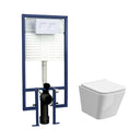 Nuie 5in1 Round Wall Hung Pan & Concealed Cistern With Cistern – White/Chrome, White or White Brushed Brass, photo 2