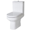 Nuie Harmony 380mm Semi Flush-to-Wall Toilet Pan & Cistern – White, photo 2